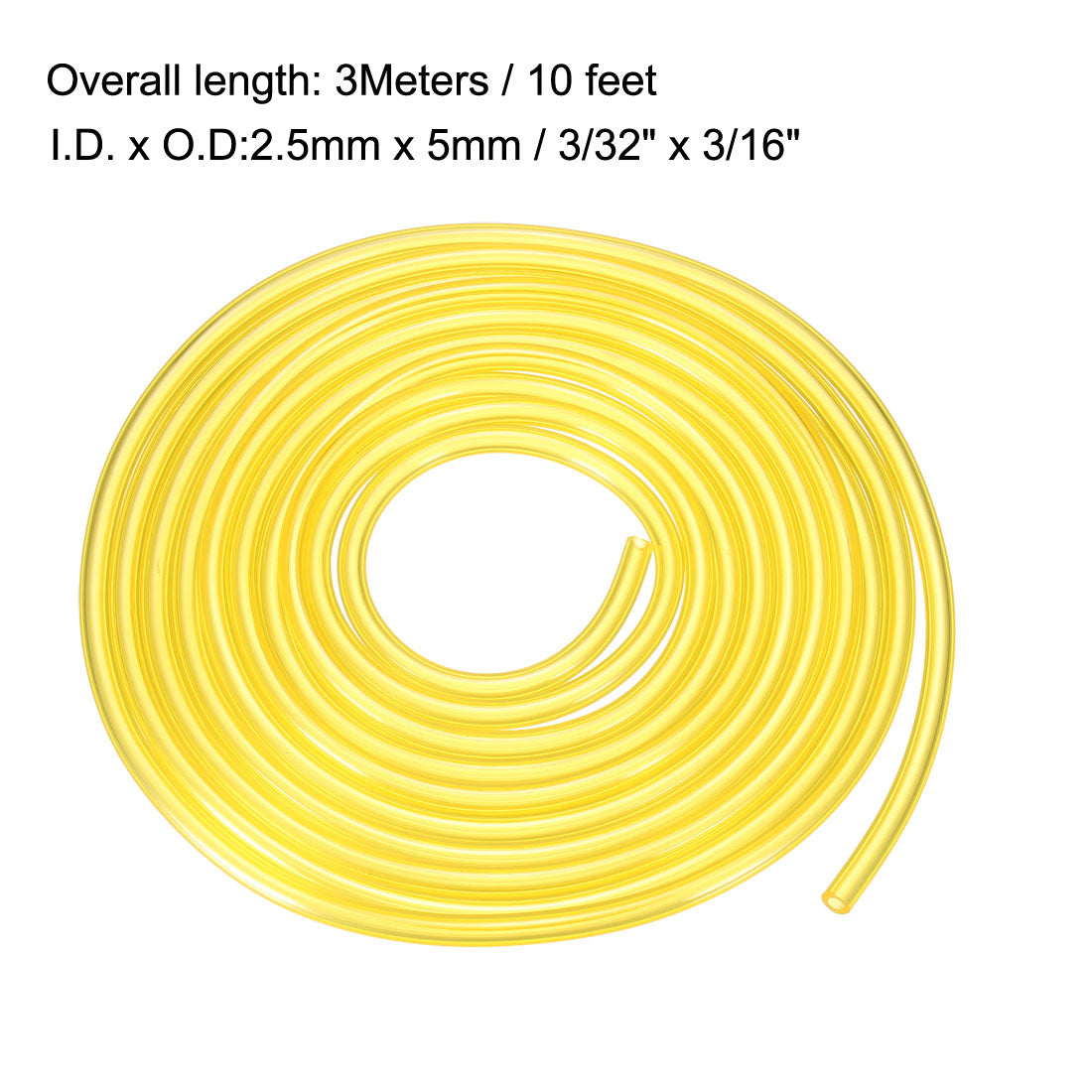 uxcell Uxcell Benzin Kraftstoffschlauch ID 3/32 X O.D 3/16 5Ft PVC-Weichrohrleitung für herkömmliche 2 Takt Weedeater Kettensägen mit kleinem Motor 10Ft