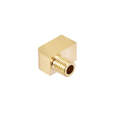 Harfington Uxcell Brass Pipe Fitting 90 Degree Barstock Street Elbow M8 Male x M8 Female Pipe 2pcs