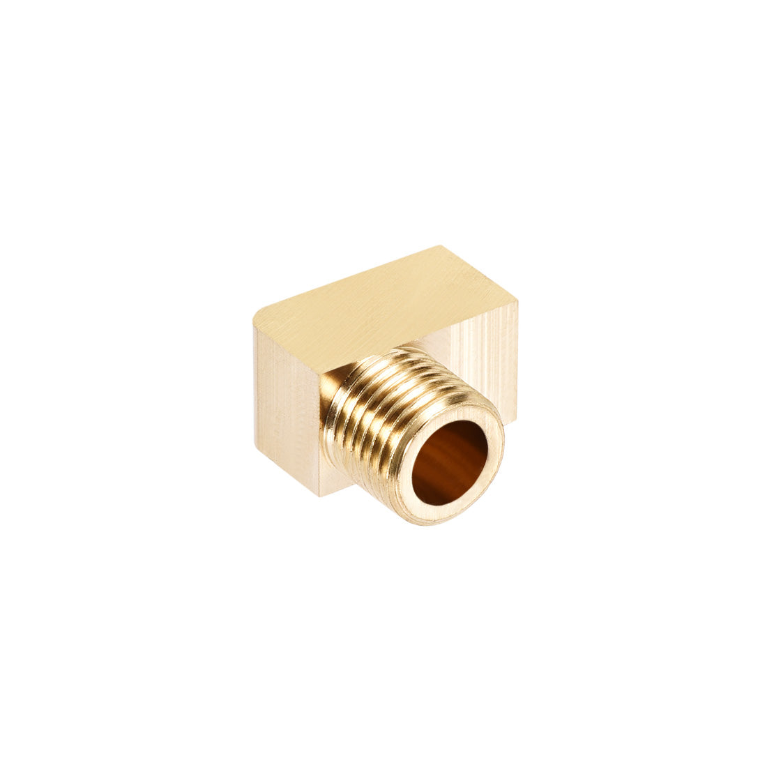 uxcell Uxcell Brass Pipe Fitting 90 Degree Barstock Street Elbow  G1/4 Male x M8 Female 2pcs