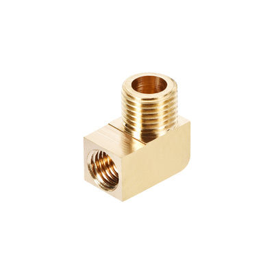 Harfington Uxcell Brass Pipe Fitting 90 Degree Barstock Street Elbow  G1/4 Male x M10 Female