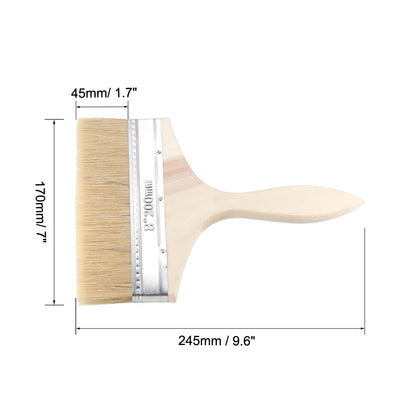 Harfington Uxcell 7 Inch Chip Paint Brush Synthetic Bristle with Wooden Handle for Wall Treatment