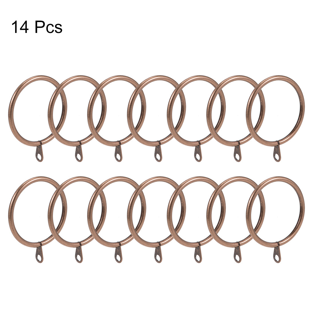 uxcell Uxcell 14 Stk. Vorhang Ringe Metall 45mm Innendurchmesser Vorhang Ring für Gardinenstangen Kupfer