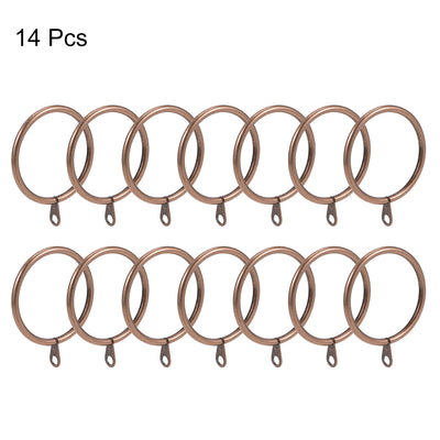 Harfington Uxcell 14 Stk. Vorhang Ringe Metall 45mm Innendurchmesser Vorhang Ring für Gardinenstangen Kupfer