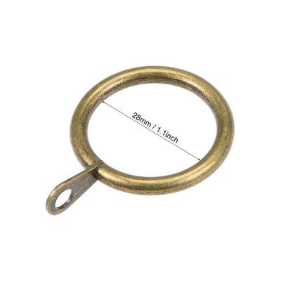 Harfington Uxcell 14 Stk. Vorhang Ringe Metall 28mm Innendurchmesser Vorhang Ring für Gardinenstangen Bronze