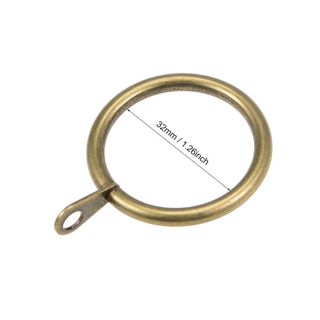 uxcell Uxcell 28 Stk. Vorhang Ringe Metall 32mm Innendurchmesser Vorhang Ring für Gardinenstangen Bronze