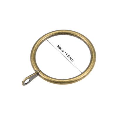 Harfington Uxcell 28 Stk. Vorhang Ringe Metall 38mm Innendurchmesser Vorhang Ring für Gardinenstangen Bronze