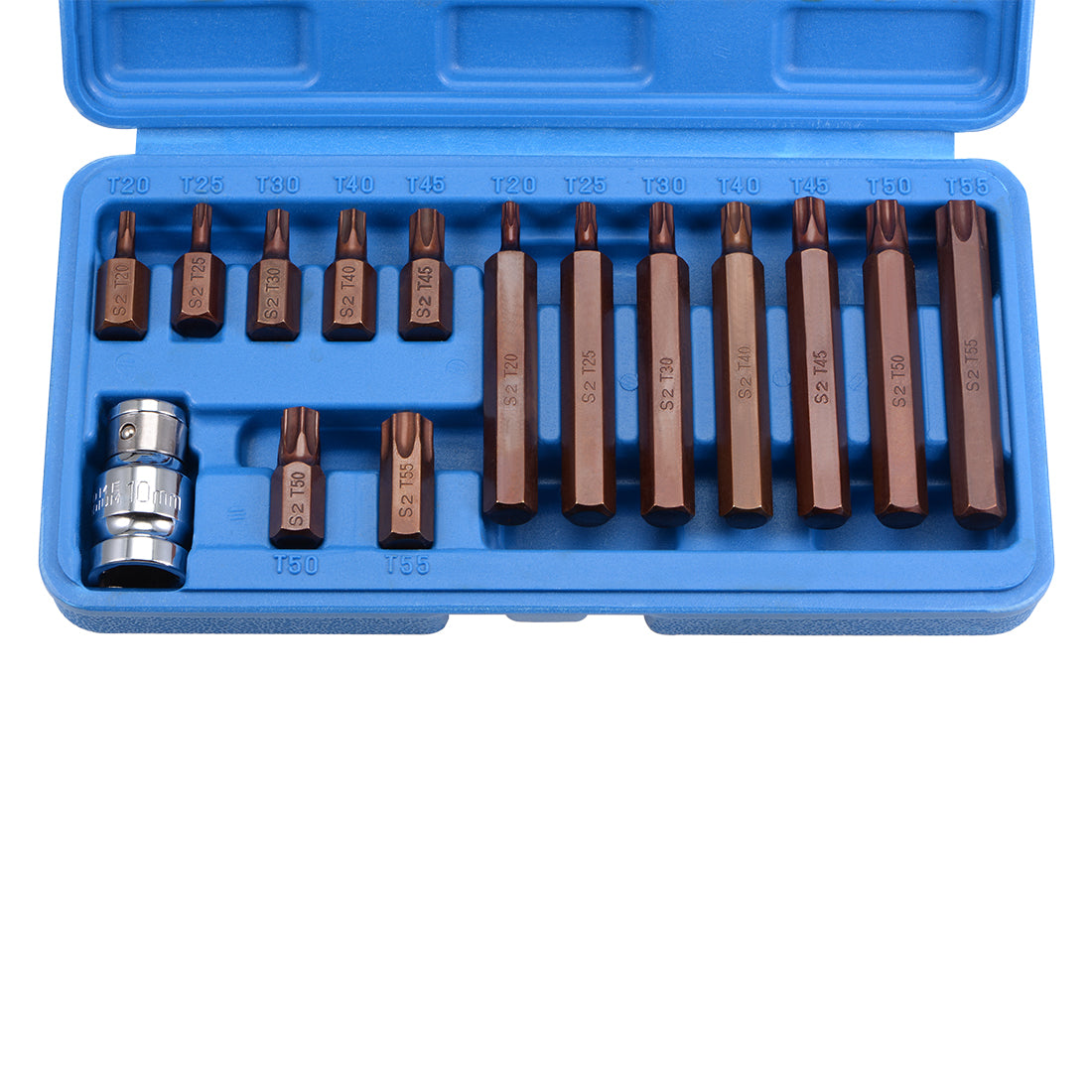 uxcell Uxcell 1/2" Drive x T20 - T55 Torx Bit Socket Set, S2 Steel Bits, CR-V Sockets