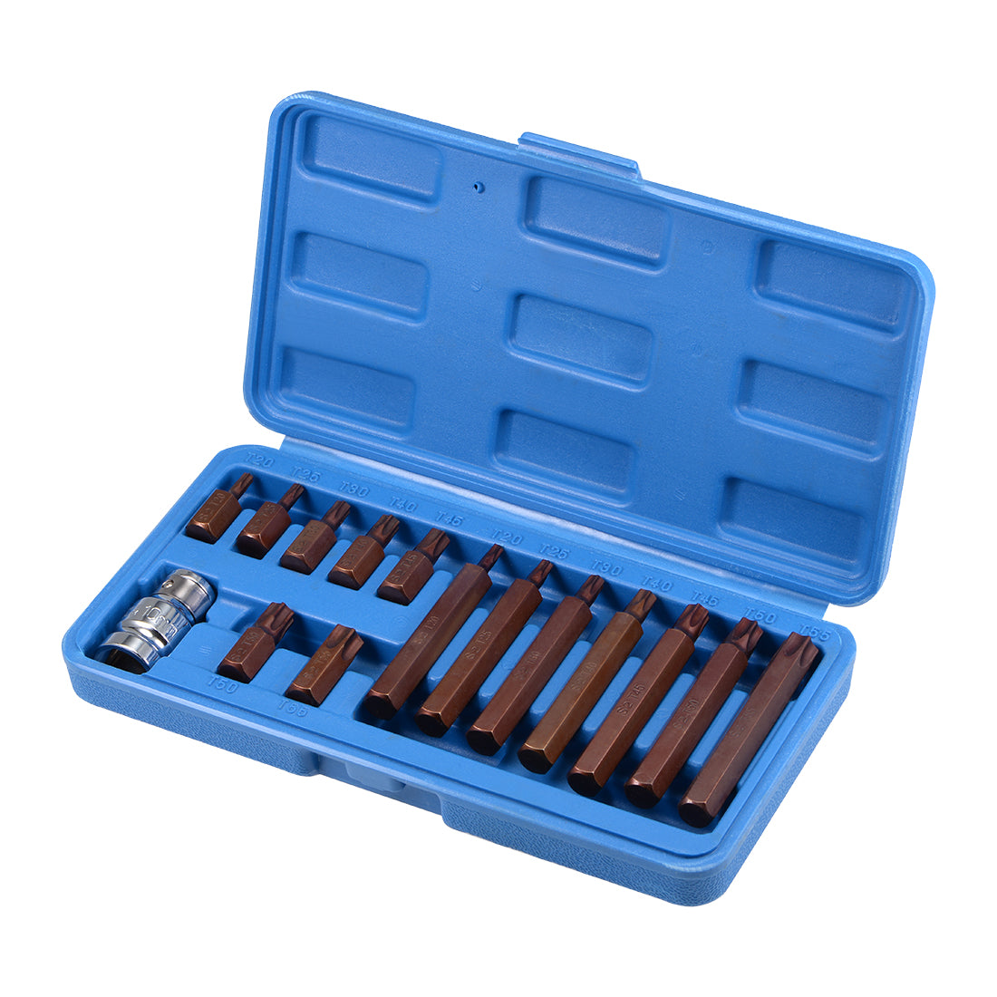 uxcell Uxcell 1/2" Drive x T20 - T55 Torx Bit Socket Set, S2 Steel Bits, CR-V Sockets