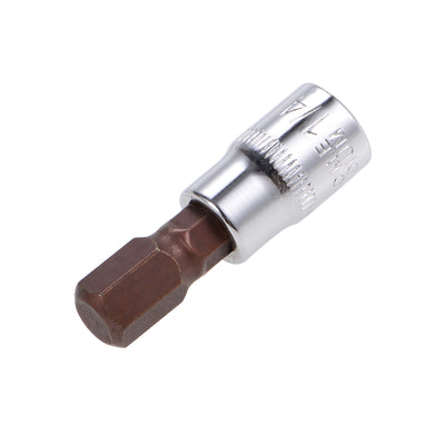 Harfington Uxcell 1/4" Drive x 8mm Hex Bit Socket, Standard Metric, S2 & Cr-V Steel