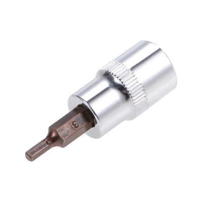 Harfington Uxcell 3/8" Drive x 3mm Hex Bit Socket, Standard Metric, S2 & Cr-V Steel