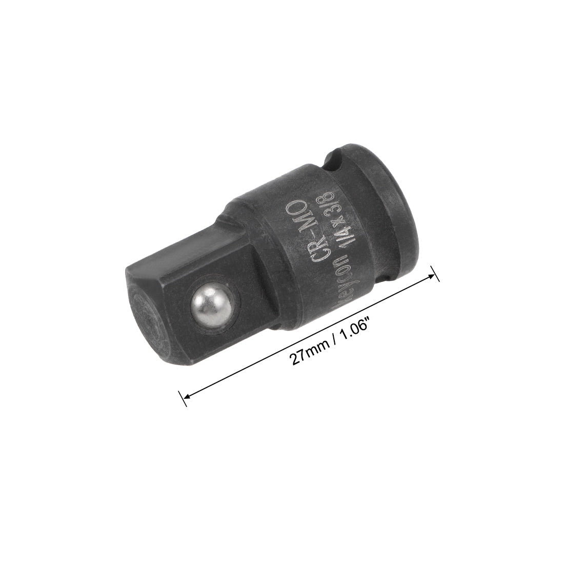 uxcell Uxcell Schlagbuchsenadapter und Reduzierstück 1/4-Zoll-Buchse auf 3/8-Zoll-Stecker Cr-Mo Stahl