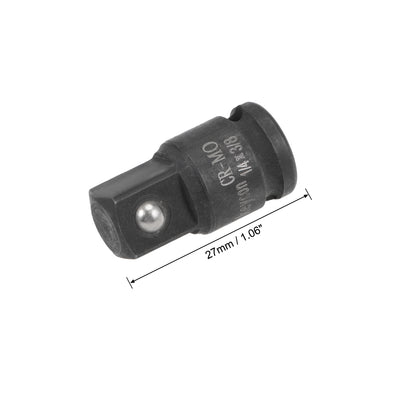 Harfington Uxcell Schlagbuchsenadapter und Reduzierstück 1/4-Zoll-Buchse auf 3/8-Zoll-Stecker Cr-Mo Stahl