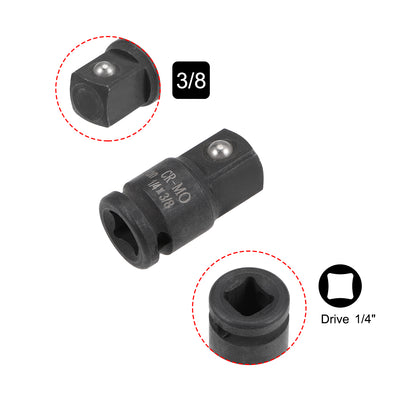 Harfington Uxcell Schlagbuchsenadapter und Reduzierstück 1/4-Zoll-Buchse auf 3/8-Zoll-Stecker Cr-Mo Stahl