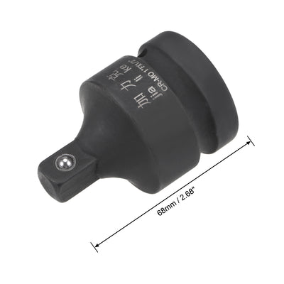 Harfington Uxcell Schlagbuchsenadapter und Reduzierstück 1-Zoll-Buchse auf 1/2-Zoll-Stecker Cr-Mo-Stahl