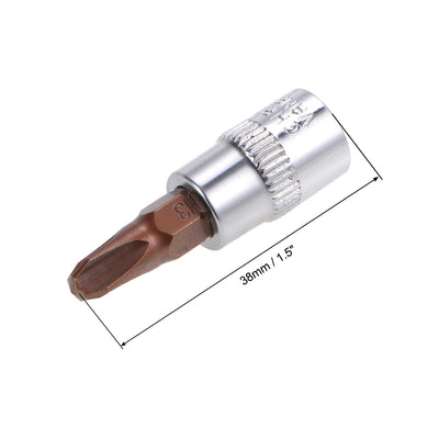 Harfington Uxcell 2 Pcs 1/4" Drive x PH3 Phillips Bit Socket, Standard Metric, S2 and Cr-V Steel