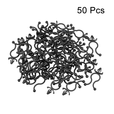 Harfington Uxcell Twist Lock Cable Wire Ties Nylon U Shape Save Place 10mm Dia Black 50pcs