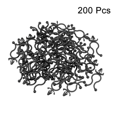 Harfington Uxcell Twist Lock Cable Wire Ties Nylon U Shape Save Place 10mm Dia Black 200pcs