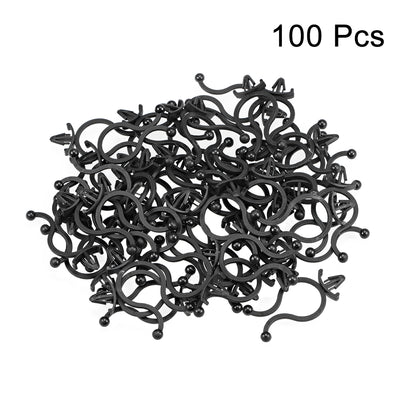 Harfington Uxcell Twist Lock Cable Wire Ties Nylon U Shape Save Place 15mm Dia Black 100pcs