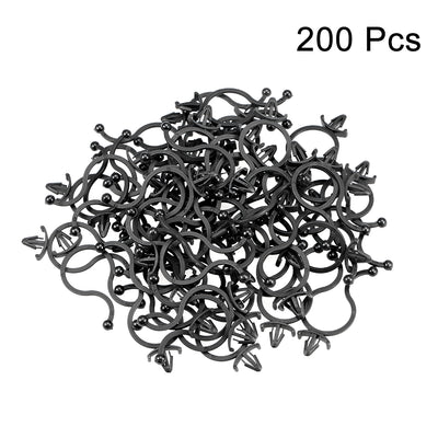 Harfington Uxcell Twist Lock Cable Wire Ties Nylon U Shape Save Place 17mm Dia Black 200pcs