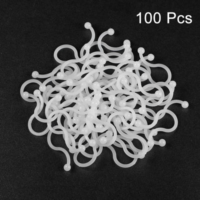 Harfington Uxcell Twist Lock Cable Wire Ties Nylon U Shape Save Place 10.5mm Dia White 100pcs