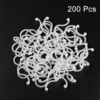 Harfington Uxcell Twist Lock Cable Wire Ties Nylon U Shape Save Place 12.2mm Dia White 200pcs