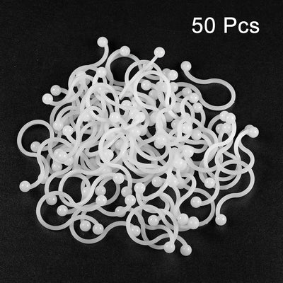 Harfington Uxcell Twist Lock Cable Wire Ties Nylon U Shape Save Place 14.2mm Dia White 50pcs