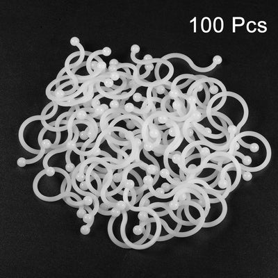 Harfington Uxcell Twist Lock Cable Wire Ties Nylon U Shape Save Place 18mm Dia White 100pcs