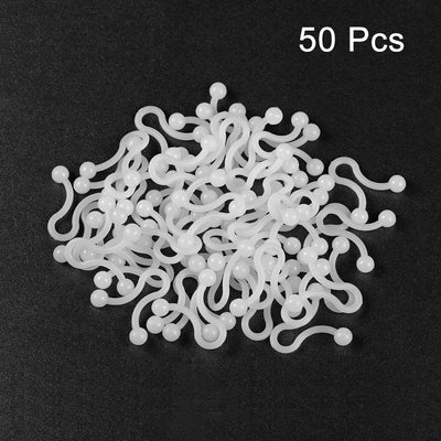 Harfington Uxcell Twist Lock Cable Wire Ties Nylon U Shape Save Place 4mm Dia White 50pcs