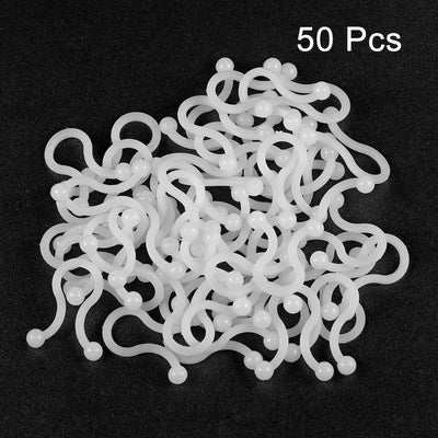 Harfington Uxcell Twist Lock Cable Wire Ties Nylon U Shape Save Place 7mm Dia White 50pcs