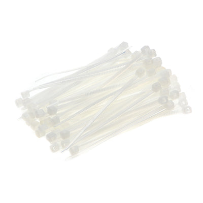 Harfington Uxcell Cable Zip Ties 60mmx1.8mm Self-Locking Nylon Tie Wraps White 1000pcs