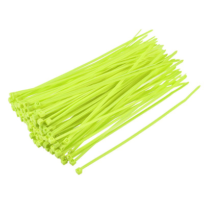 uxcell Uxcell Cable Zip Ties 150mmx2.5mm Self-Locking Nylon Tie Wraps Fluorescent Green 80pcs