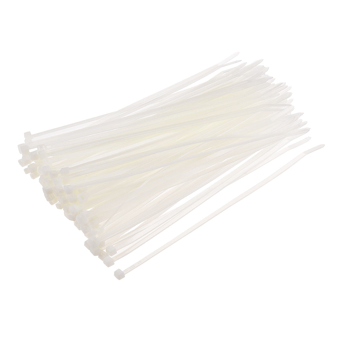 uxcell Uxcell Cable Zip Ties 200mmx4mm Self-Locking Nylon Tie Wraps White 250pcs