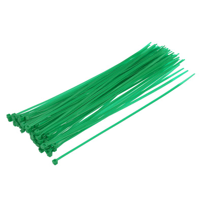 uxcell Uxcell Cable Zip Ties 250mmx3.6mm Self-Locking Nylon Tie Wraps Green 40pcs