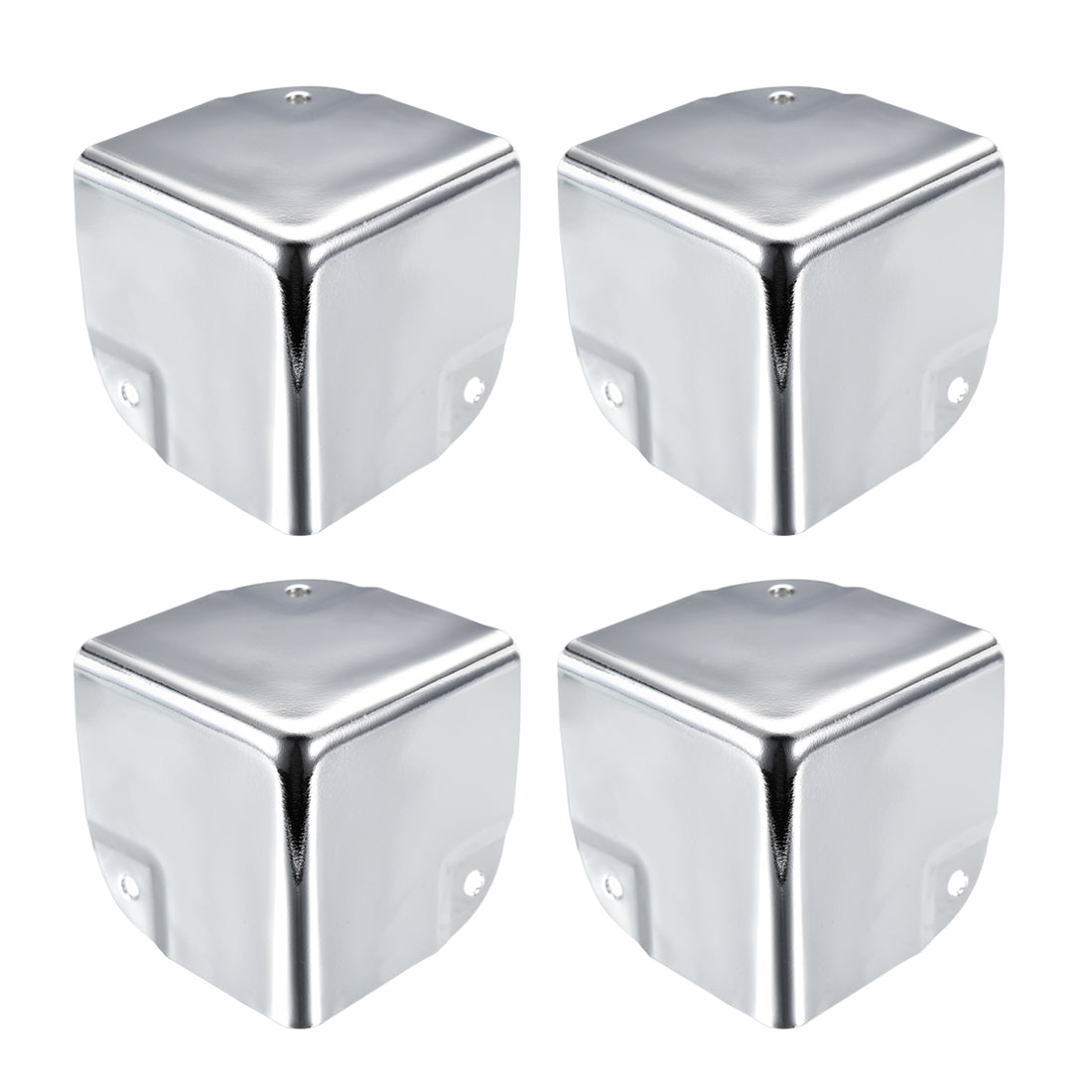 uxcell Uxcell Metal Box Corner Protectors Box Edge Guard Protector 50 x 50 x 50mm Silver Tone 4pcs