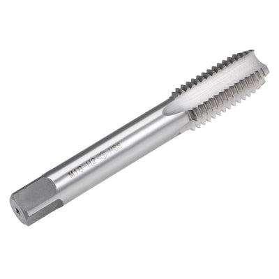 Harfington Uxcell Metric Machine Tap M18 x 2.5 4 Straight Flutes High Speed Steel Screw Thread Tap