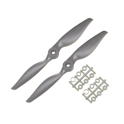 Harfington Uxcell 2 Stück RC Propeller CW 2 Flügel für Flugzeug Spielzeug Nylon Grau mit Adapterring  8x4 Zoll