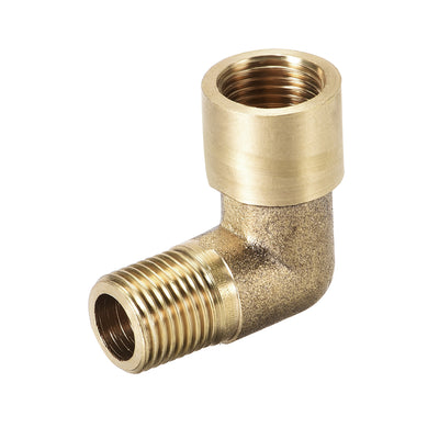 Harfington Uxcell Brass Pipe Fitting 90 Degree Elbow 1/8 PT Male x 1/8 PT Female