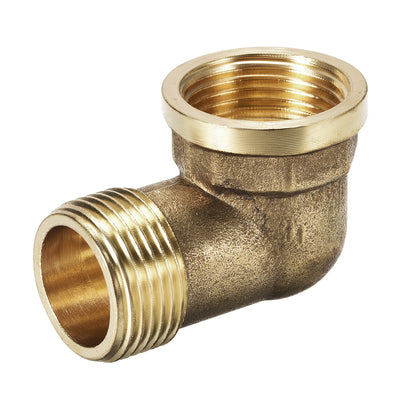 Harfington Uxcell Brass Pipe Fitting 90 Degree Elbow 3/4 BSP Male x 3/4 BSP Female