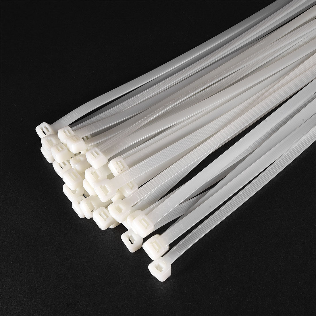 uxcell Uxcell Cable Zip Ties 450mmx4.8mm Self-Locking Nylon Tie Wraps White 40pcs