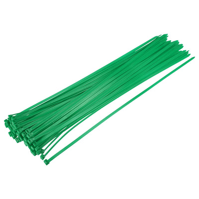 Harfington Uxcell Cable Zip Ties 500mmx4.8mm Self-Locking Nylon Tie Wraps Green 40pcs