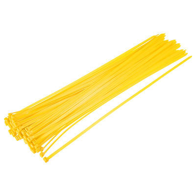 Harfington Uxcell Cable Zip Ties 500mmx4.8mm Self-Locking Nylon Tie Wraps Yellow 40pcs