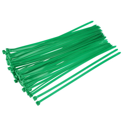 Harfington Uxcell Cable Zip Ties 300mmx7.6mm Self-Locking Nylon Tie Wraps Green 60pcs