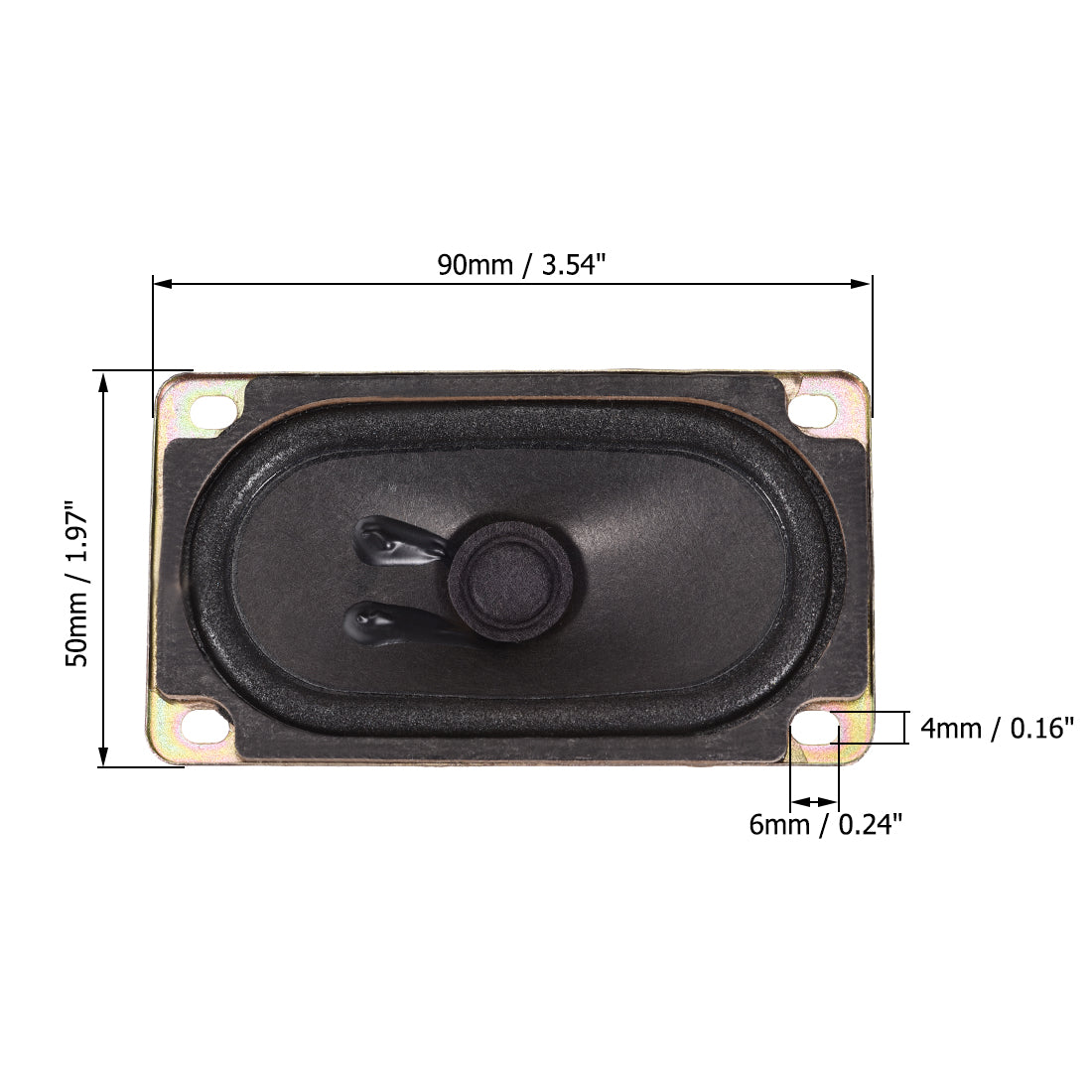 uxcell Uxcell 5W 8 Ohm Micro Internal Speaker Magnet Loudspeaker 90x50mm 2pcs