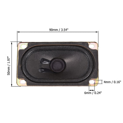 Harfington Uxcell 5W 8 Ohm Micro Internal Speaker Magnet Loudspeaker 90x50mm 2pcs