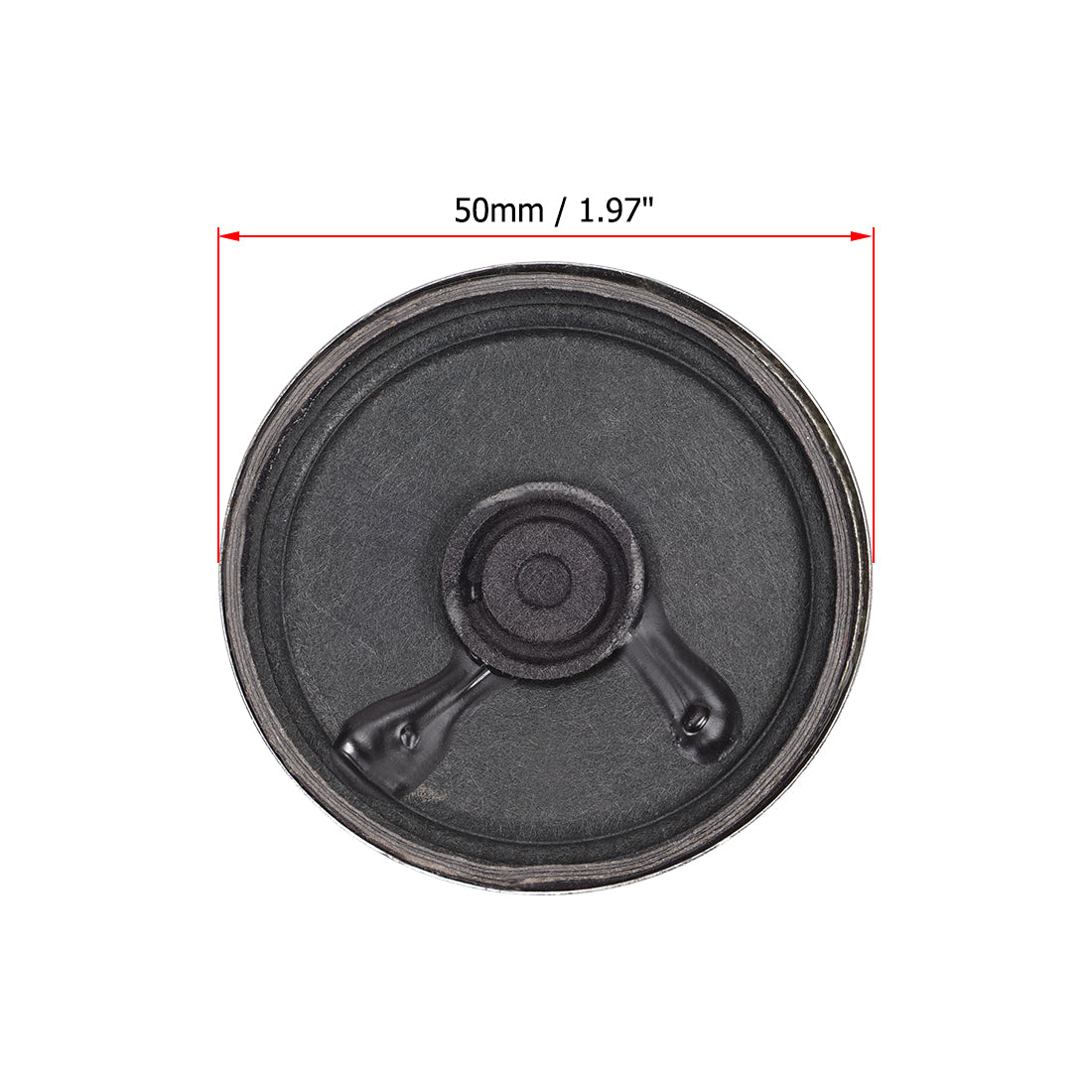 uxcell Uxcell 0.5W 8 Ohm Micro Internal Speaker Magnet Loudspeaker 50mm Dia