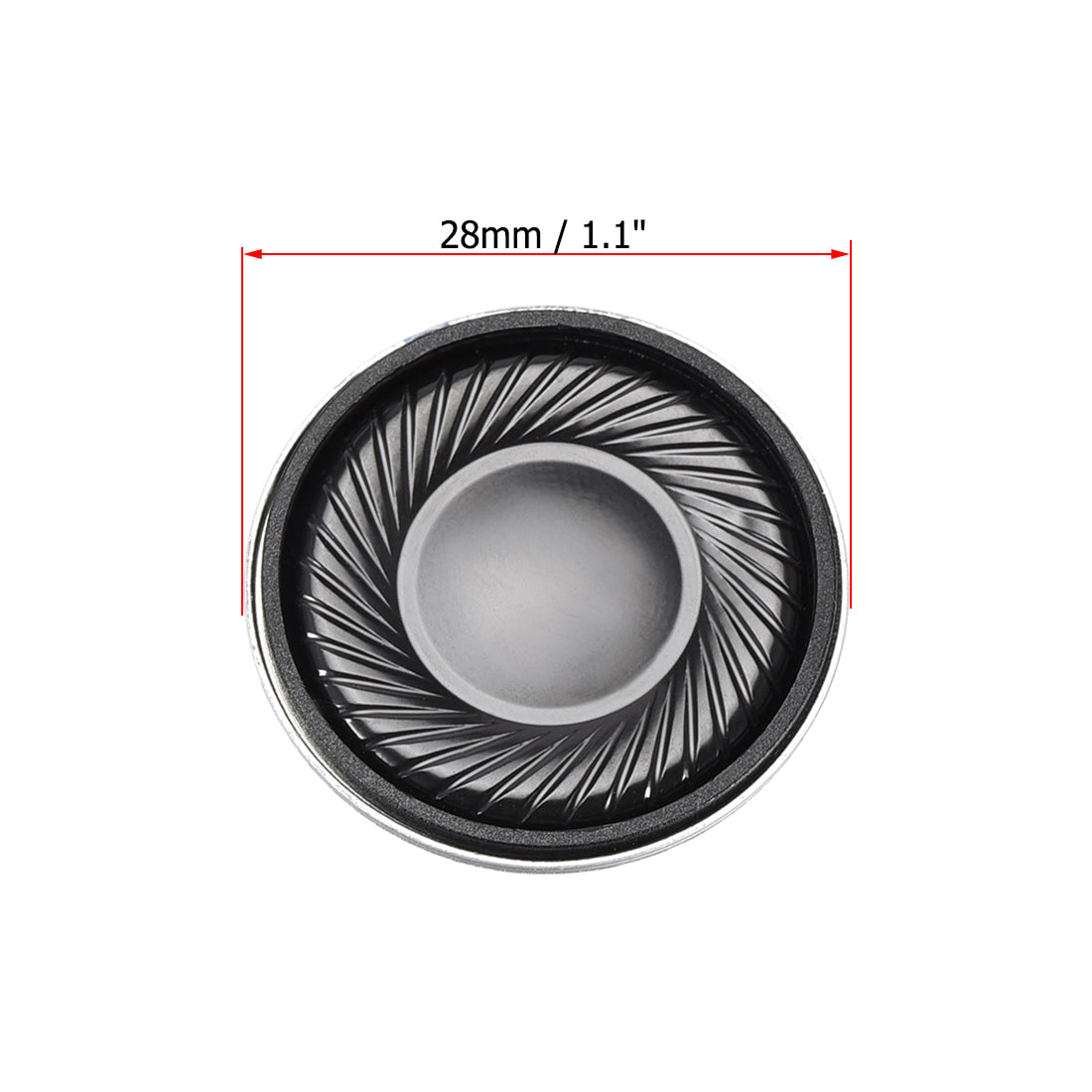 uxcell Uxcell 2W 8 Ohm Micro Internal Speaker Magnet Loudspeaker 28mm Dia 2pcs