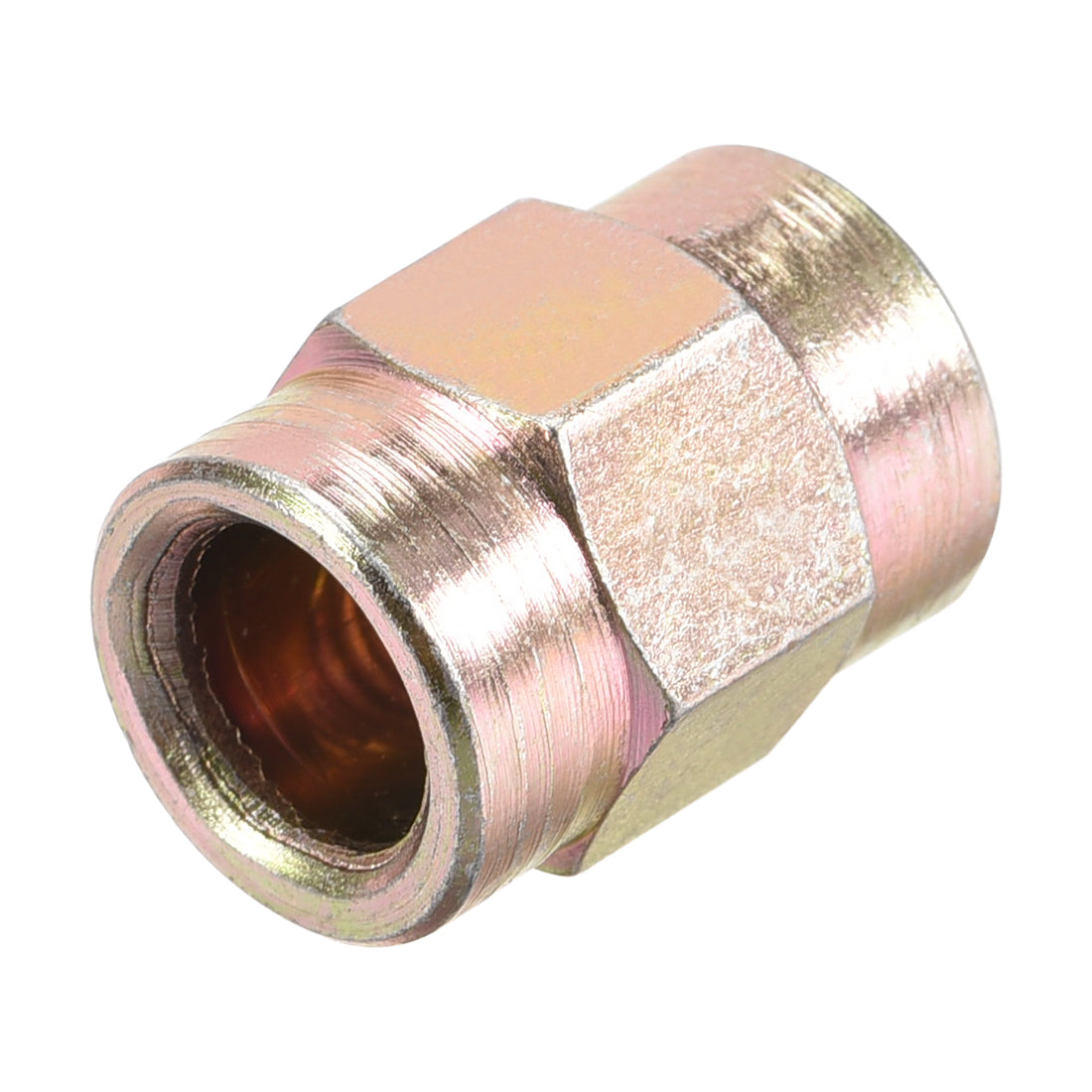 uxcell Uxcell Pipe Fitting Connector Straight Hex Nipple Coupling 1/8 PT Female Thread Hydraulic Adapter 4pcs