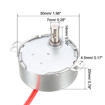 Harfington Uxcell Metal Gear Electric Synchronous Motor AC 24V 30-36RPM 50-60Hz CCW/CW 4W