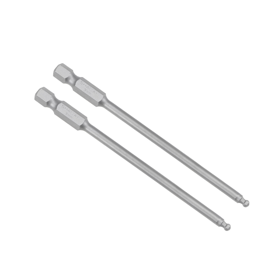 uxcell Uxcell 2stk. Kugelkopf Sechskant Bits 1/4 Zoll Sechskantschaft 3,9 Zoll Länge Magnetische H3 Kopf S2 HRC58 Schraubendreher Bit