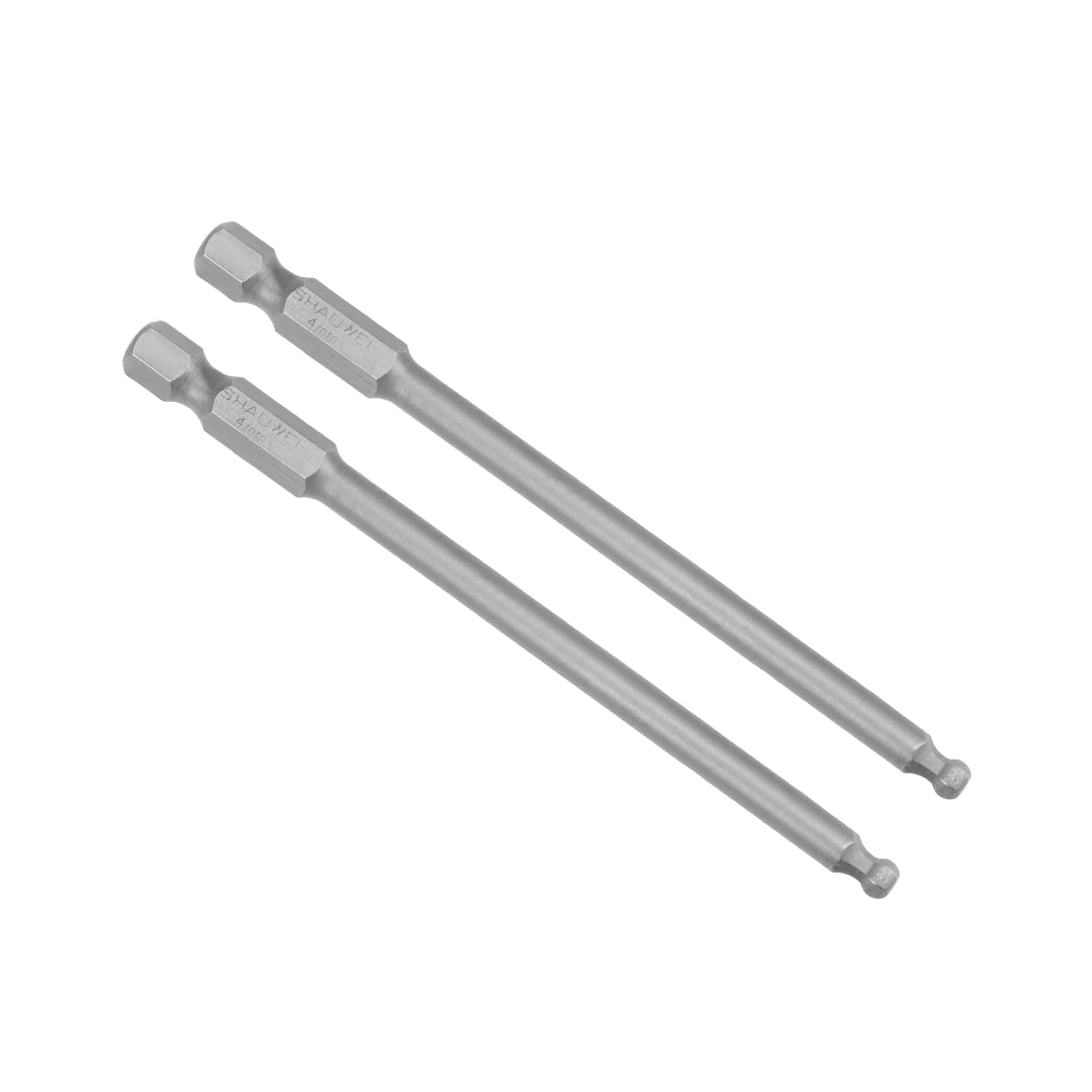 uxcell Uxcell 2stk. Kugelkopf Sechskant Bits 1/4 Zoll Sechskantschaft 3,9 Zoll Länge Magnetische H4 Kopf S2 HRC58 Schraubendreher Bit